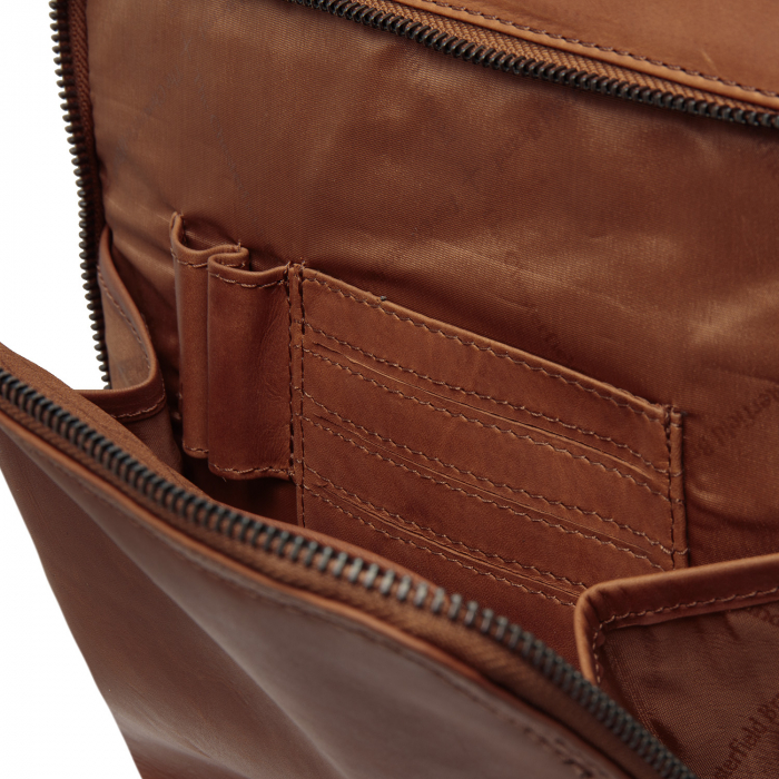 Rucsac de laptop din piele naturala, The Chesterfield Brand, Jasper, Maro coniac [4]