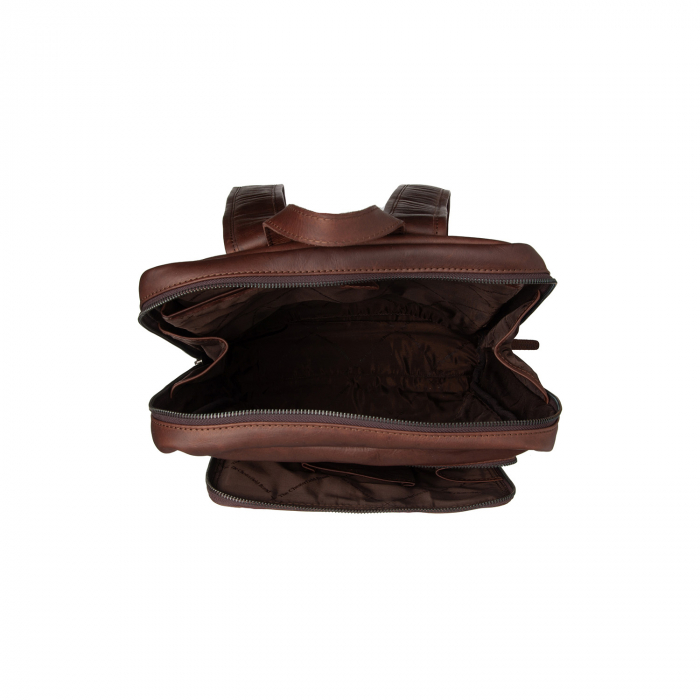 Rucsac de laptop din piele naturala, The Chesterfield Brand, Jasper, Maro inchis [4]