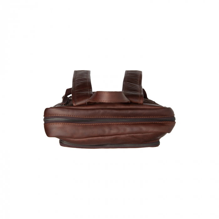 Rucsac de laptop din piele naturala, The Chesterfield Brand, Jasper, Maro inchis [3]