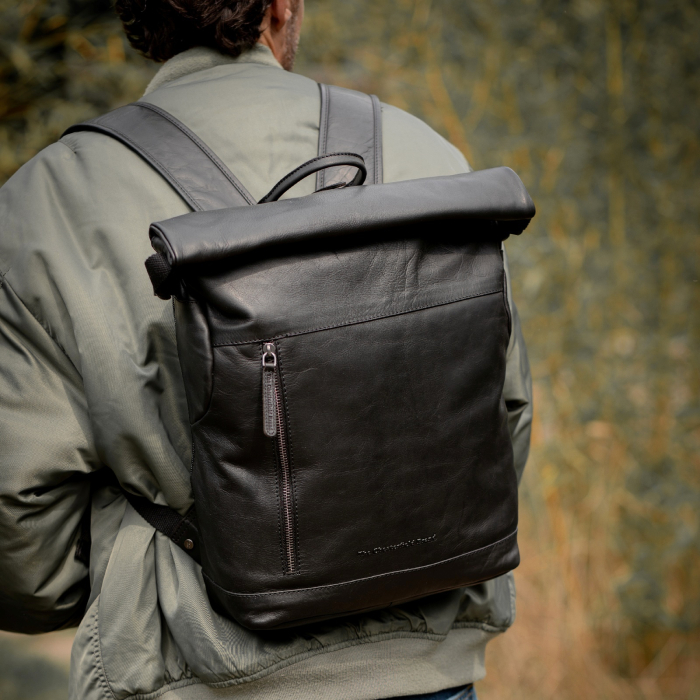 Rucsac din piele naturala, The Chesterfield Brand, Mazara unisex, Negru [2]