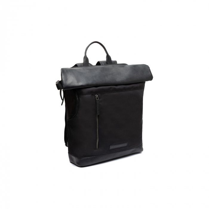 Rucsac din piele si nylon, The Chesterfield Brand, Bornholm, Negru [2]
