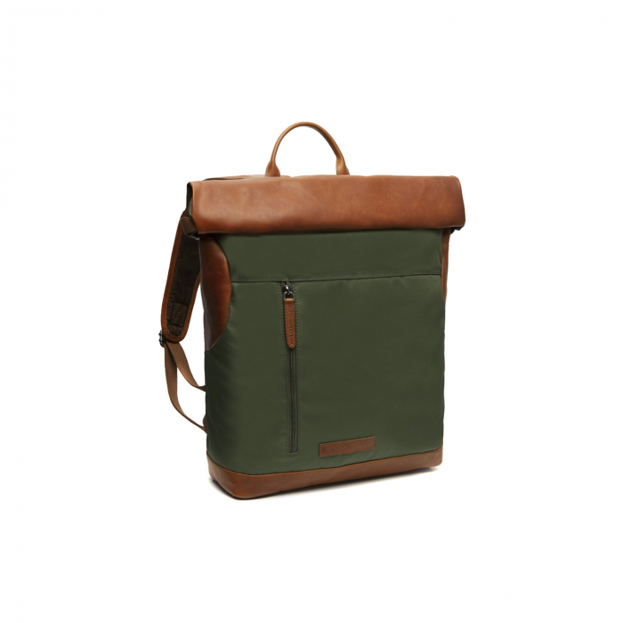 Rucsac din piele si nylon, The Chesterfield Brand, Bornholm, Verde olive [1]