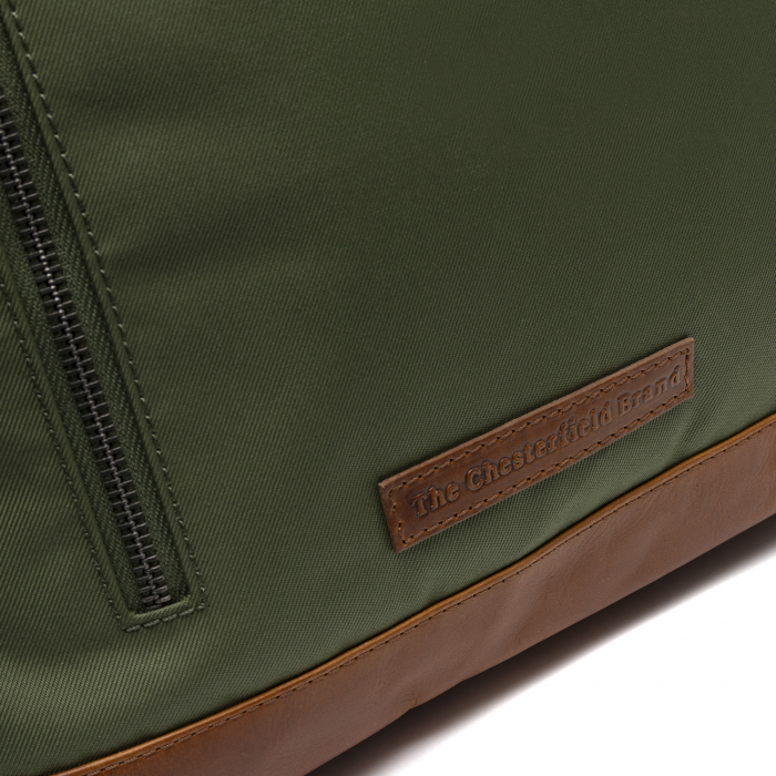 Rucsac din piele si nylon, The Chesterfield Brand, Bornholm, Verde olive [2]