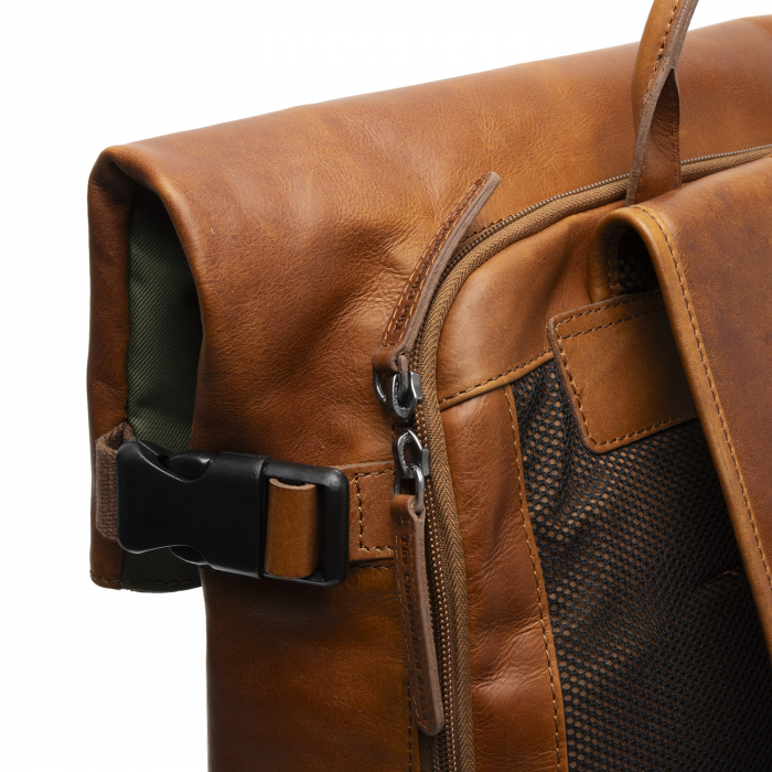 Rucsac din piele si nylon, The Chesterfield Brand, Bornholm, Verde olive [5]