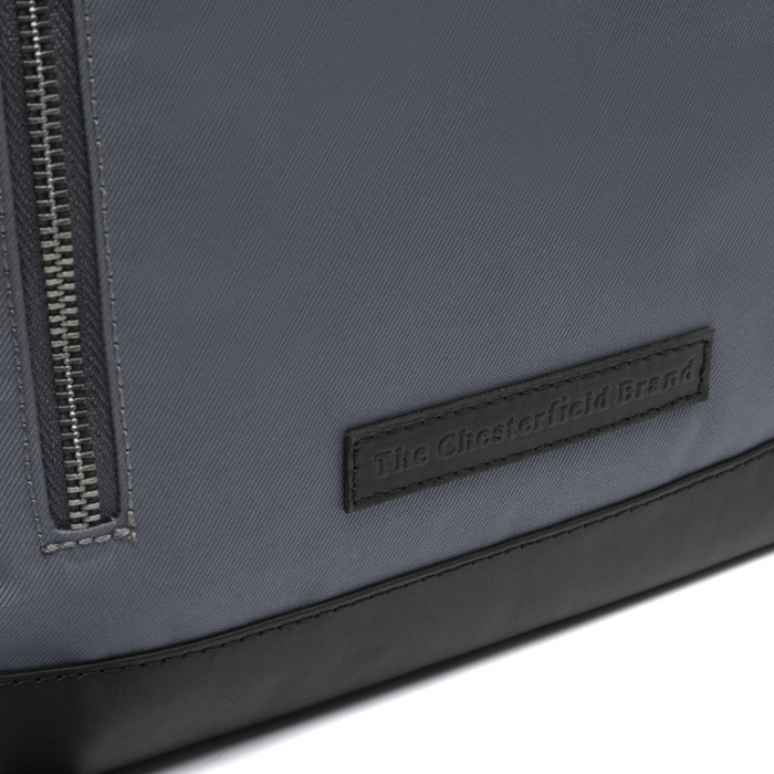 Rucsac din piele si nylon, The Chesterfield Brand, Bornholm, Gri [2]