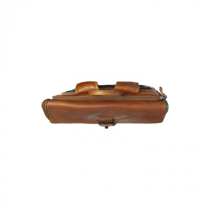 Rucsac din piele si nylon, The Chesterfield Brand, Trondheim, Verde olive [3]