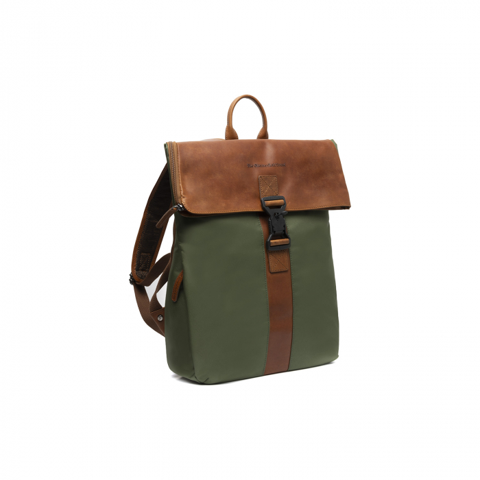 Rucsac din piele si nylon, The Chesterfield Brand, Trondheim, Verde olive [1]