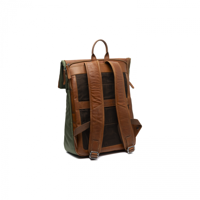 Rucsac din piele si nylon, The Chesterfield Brand, Trondheim, Verde olive [6]
