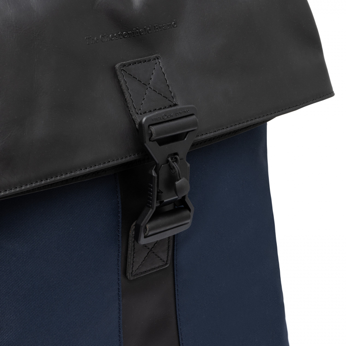 Rucsac din piele si nylon, The Chesterfield Brand, Trondheim, Bleumarin [3]