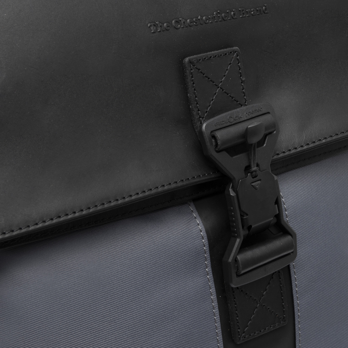 Rucsac din piele si nylon, The Chesterfield Brand, Trondheim, Gri [4]
