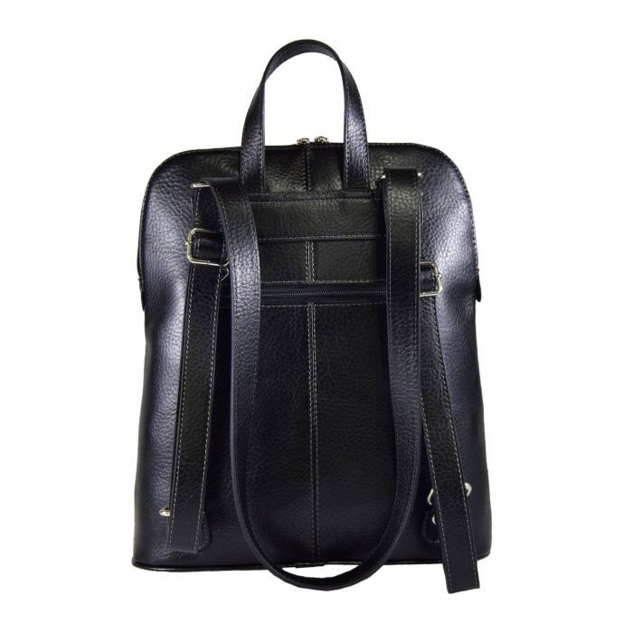Rucsac/geanta dama din piele naturala moale, model 213, Negru [4]