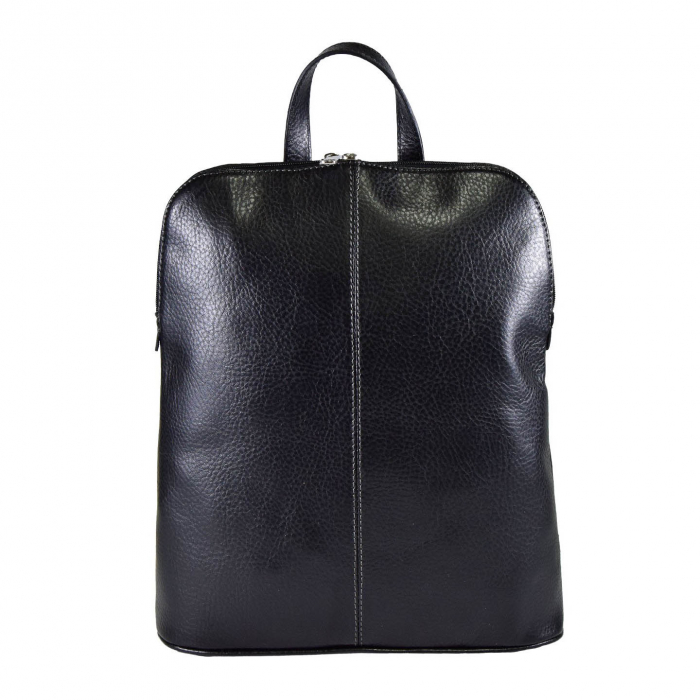 Rucsac/geanta dama din piele naturala moale, model 213, Negru [3]