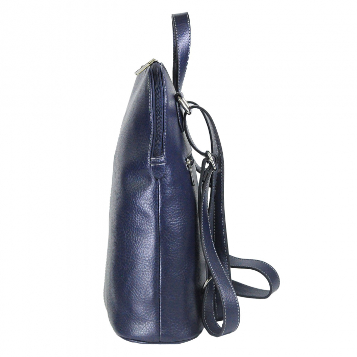 Rucsac/geanta dama din piele naturala moale, model 213, Bleumarin [5]
