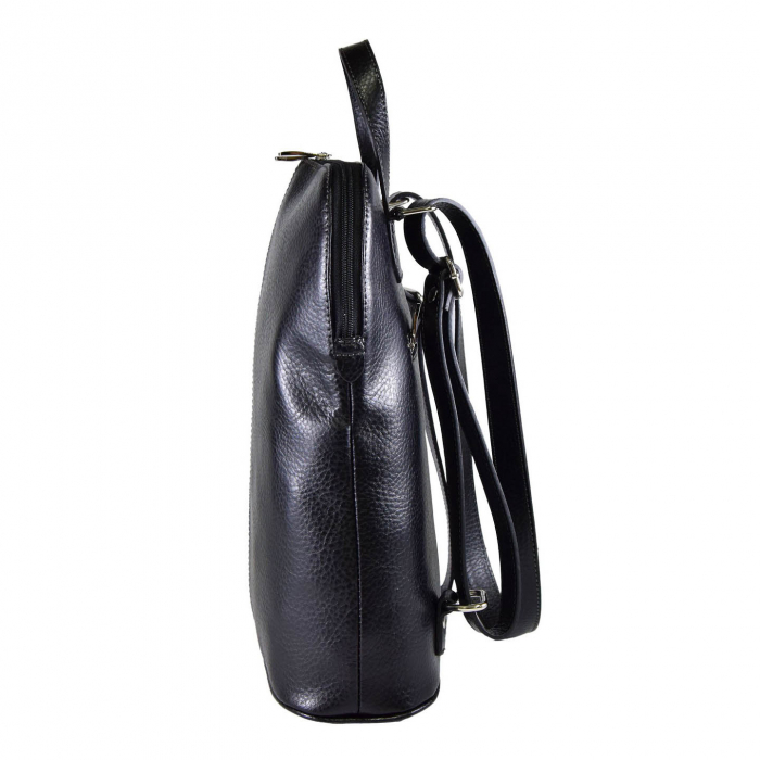 Rucsac/geanta dama din piele naturala moale, model 213, Negru [5]