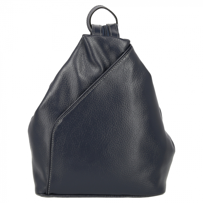 Rucsac/geanta dama din piele naturala moale, model 133, Bleumarin mat [4]