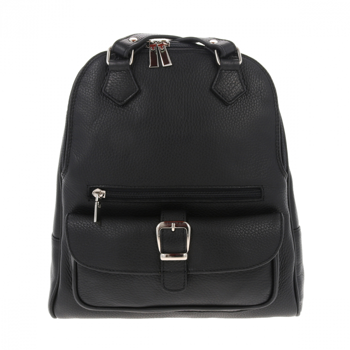 Rucsac/geanta dama din piele naturala moale, model 194, Negru [2]