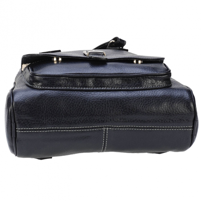 Rucsac/geanta dama din piele naturala moale, model 194, Bleumarin mat [6]