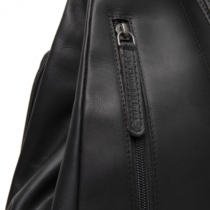 Rucsac / geanta de mana si umar 2 in 1, de dama, din piele naturala, The Chesterfield Brand, Howard, Negru [5]