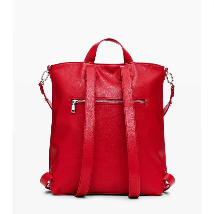 Rucsac/geanta de umar 2 in 1, dama, Desigual, seria Half logo, Rosu [3]