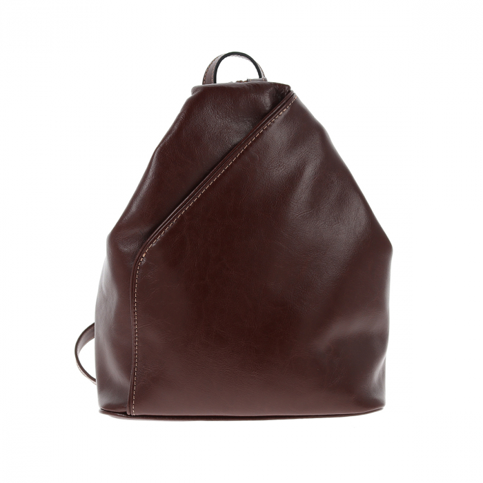 Rucsac/geanta dama din piele naturala fina, model 133, Maro coniac [2]