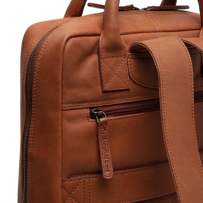 Rucsac laptop 13 inch, The Chesterfield Brand din piele naturala, Georgia, Maro coniac [2]
