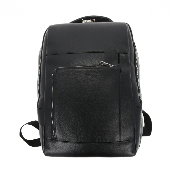 Rucsac unisex din piele naturala moale, model 259, Negru [2]