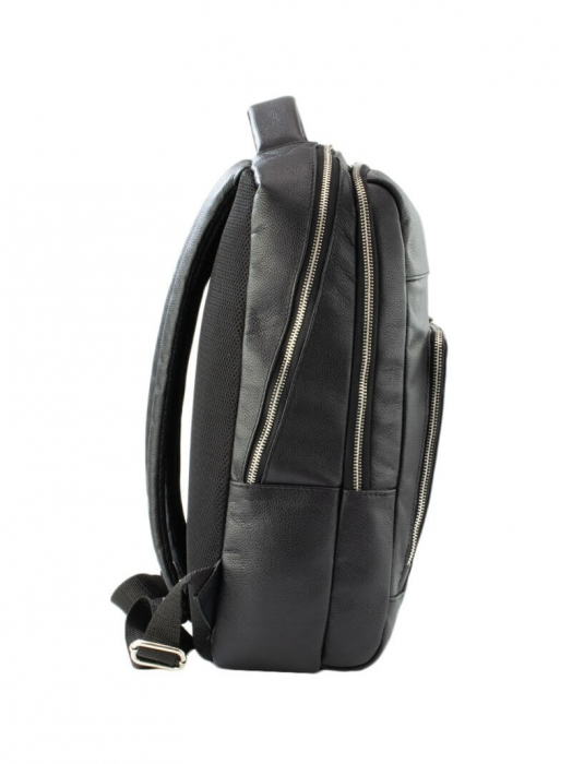 Rucsac unisex din piele naturala moale, model 259, Negru [3]