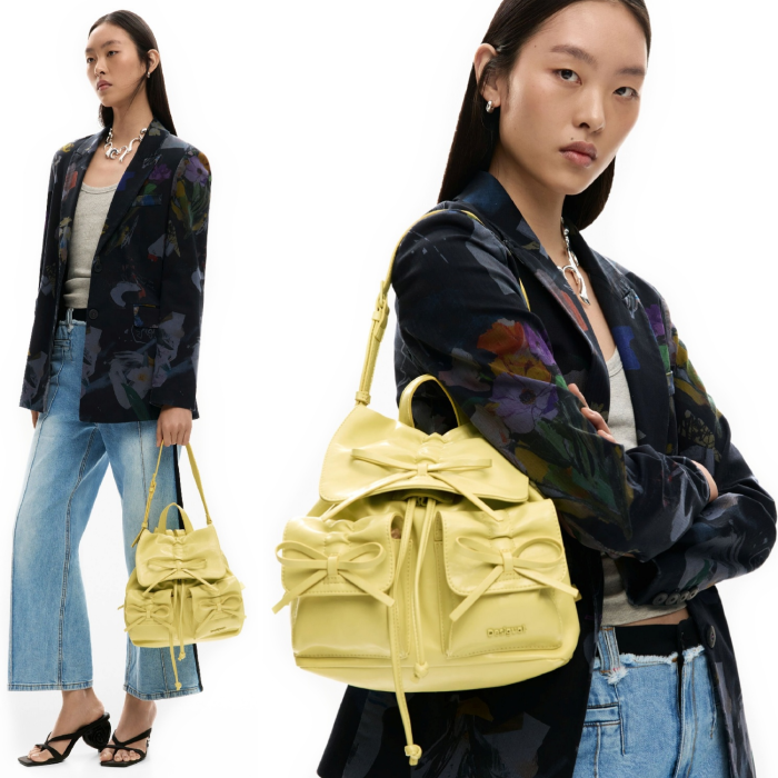 Rucsac mic de dama, Desigual, Candy Bow, Lime [4]