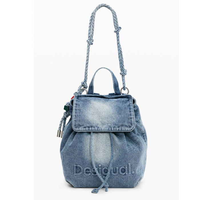 Rucsac mic de dama, Desigual, Logo, denim Albastru [4]