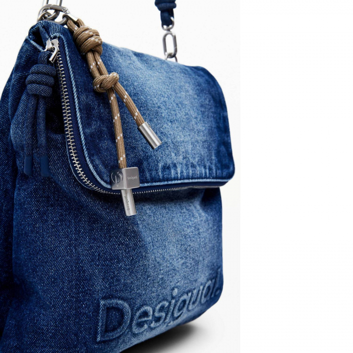 Rucsac mic de dama, Desigual, seria Half Logo, Albastru [6]