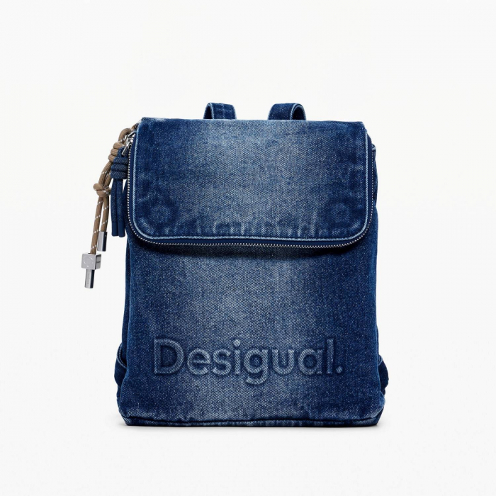 Rucsac mic de dama, Desigual, seria Half Logo, Albastru [3]