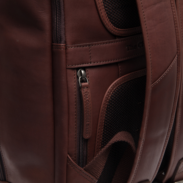 Rucsac cu compartiment laptop 14 inch, The Chesterfield Brand, din piele naturala, Detroit, Maro inchis [4]