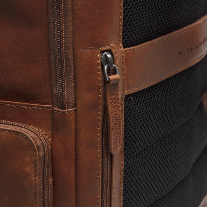 Rucsac pentru laptop de 15,4 inch, The Chesterfield Brand, din piele, model Lennox, Maro coniac [7]