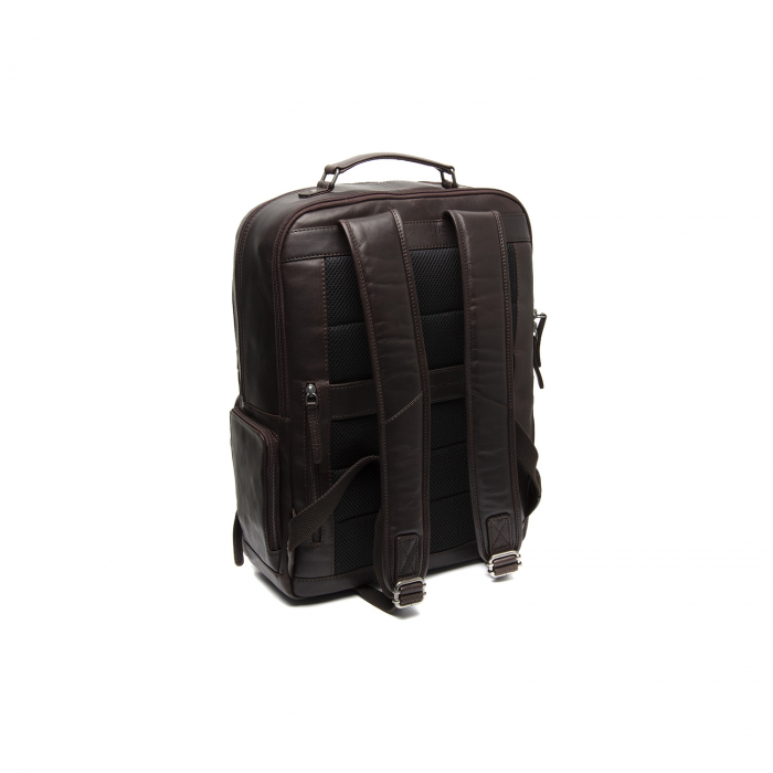 Rucsac pentru laptop de 15,4 inch, The Chesterfield Brand, din piele, model Lennox, Maro inchis [8]