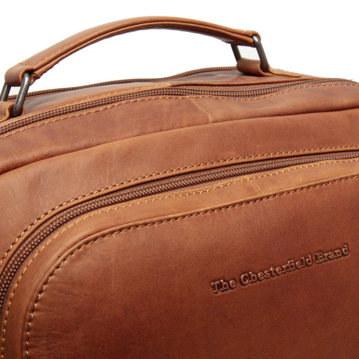 Rucsac pentru laptop de 15,4 inch, The Chesterfield Brand, din piele, model Lennox, Maro coniac [4]