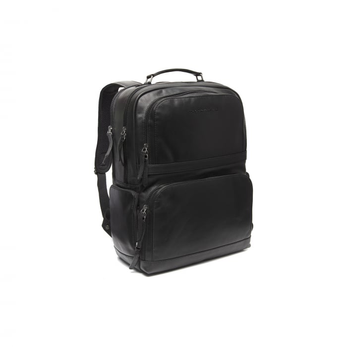 Rucsac pentru laptop de 15,4 inch, The Chesterfield Brand, din piele, model Lennox, Negru [1]