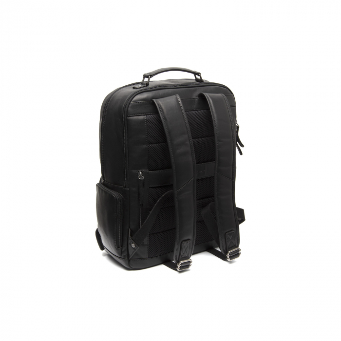 Rucsac pentru laptop de 15,4 inch, The Chesterfield Brand, din piele, model Lennox, Negru [5]