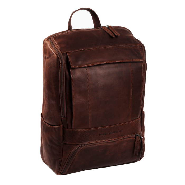 Rucsac pentru laptop de 15,4 inch, The Chesterfield Brand, din piele, model Rich, Maro inchis [2]