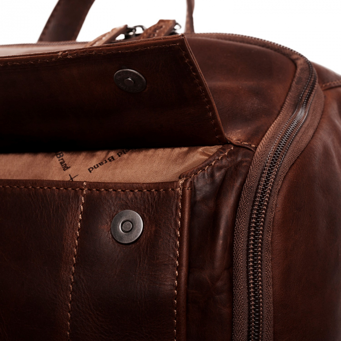 Rucsac pentru laptop de 15,4 inch, The Chesterfield Brand, din piele, model Rich, Maro inchis [5]