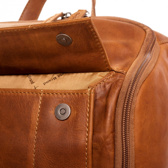 Rucsac pentru laptop de 15,4 inch, The Chesterfield Brand, din piele, model Rich, Maro coniac [9]