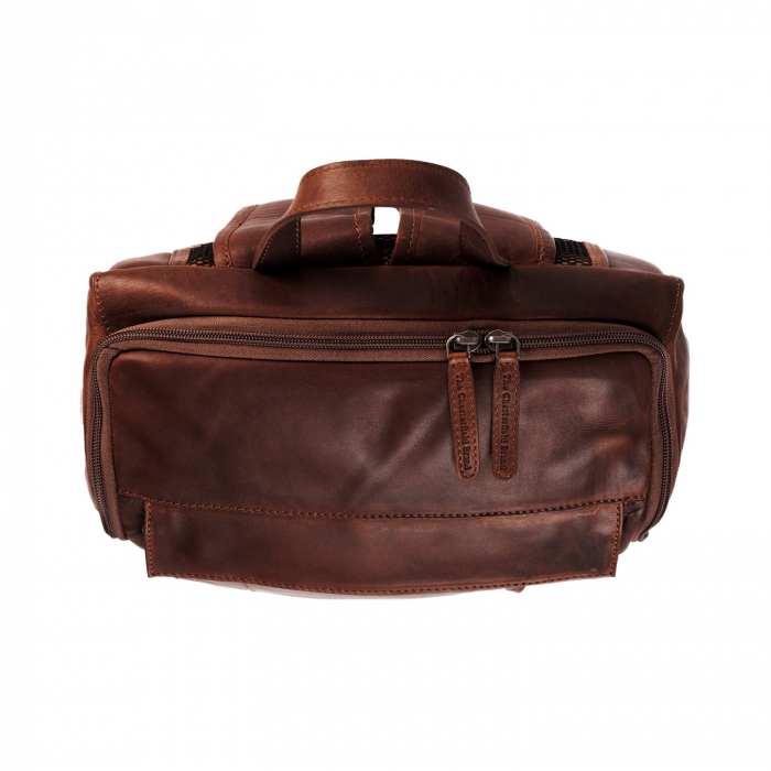 Rucsac pentru laptop de 15,4 inch, The Chesterfield Brand, din piele, model Rich, Maro inchis [4]