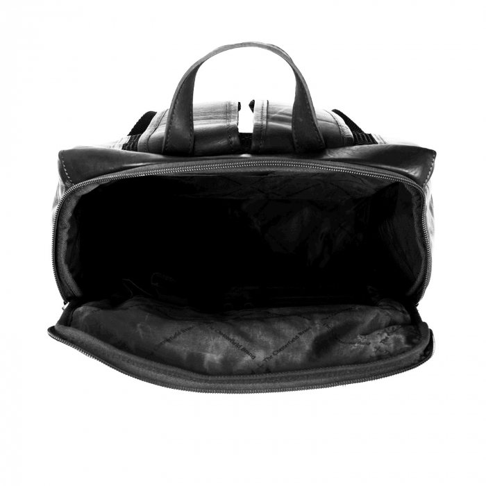 Rucsac pentru laptop de 15,4 inch, The Chesterfield Brand, din piele, model Rich, Negru [7]