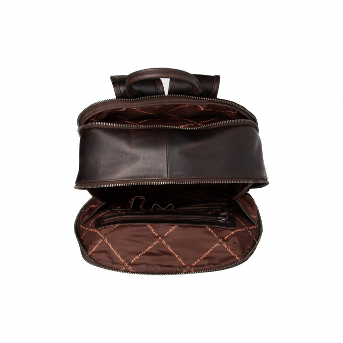 Rucsac pentru laptop de 15 inch The Chesterfield Brand, piele naturala Bangkok, Maro Inchis [4]