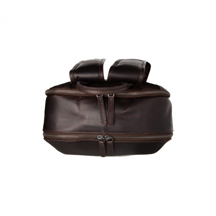 Rucsac pentru laptop de 15 inch The Chesterfield Brand, piele naturala Bangkok, Maro Inchis [3]