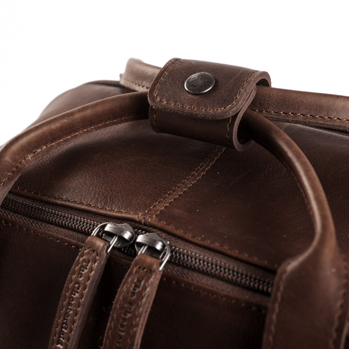 Rucsac pentru tableta si laptop de 14 inch, The Chesterfield Brand, din piele naturala, model Belford, Maro inchis [5]