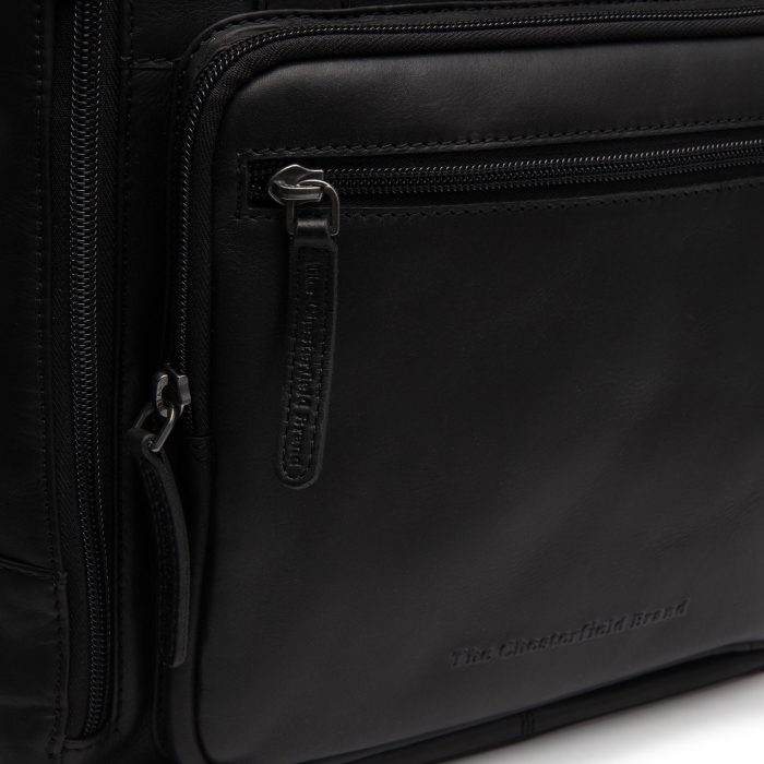Rucsac pentru tableta si laptop de 15 inch, The Chesterfield Brand, din piele naturala, Calden, Negru [5]