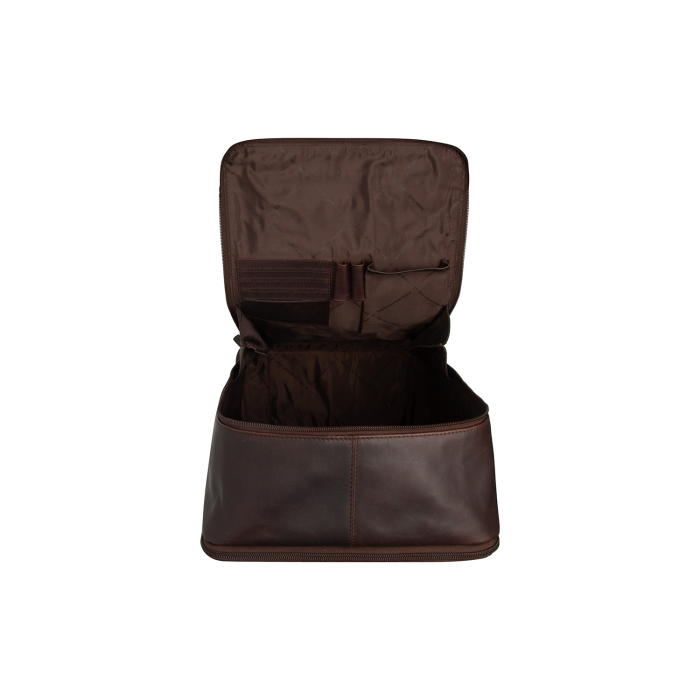 Rucsac pentru tableta si laptop de 15 inch, The Chesterfield Brand, din piele naturala, Calden, Maro inchis [4]