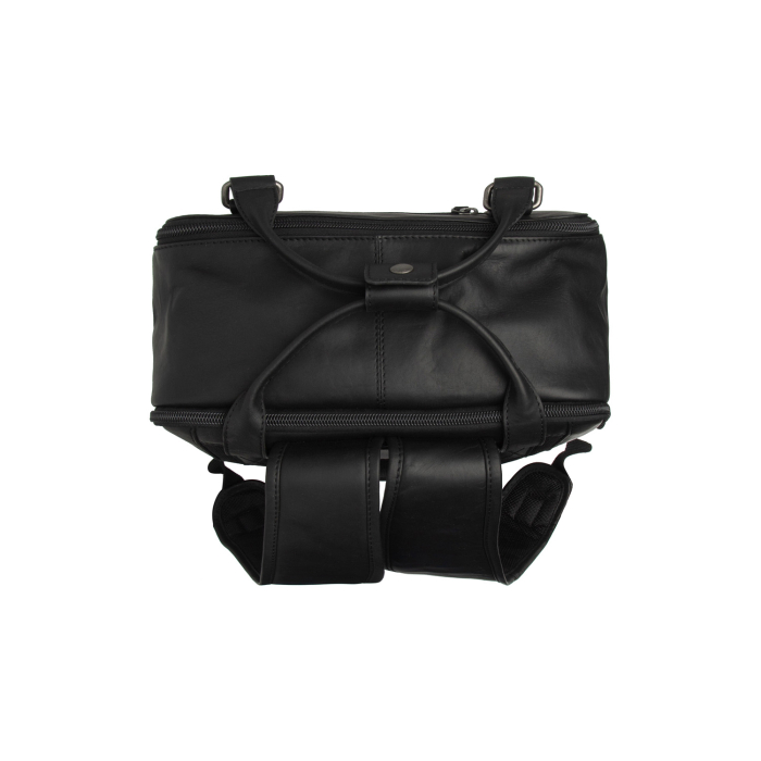 Rucsac pentru tableta si laptop de 15 inch, The Chesterfield Brand, din piele naturala, Calden, Negru [2]