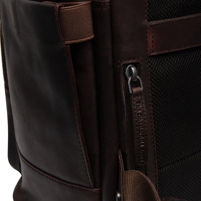 Rucsac pentru tableta si laptop de 15 inch, The Chesterfield Brand, din piele naturala, Calden, Maro inchis [6]