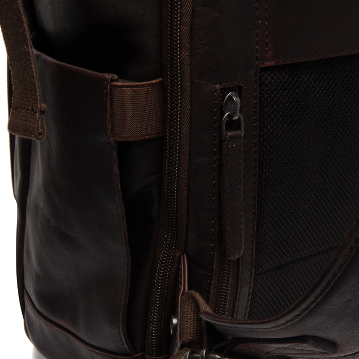 Rucsac pentru tableta si laptop de 16 inch, The Chesterfield Brand, din piele naturala, Remo, Maro inchis [5]